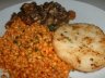 Gebratener Tintenfisch mit Perlweizen