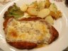 Kaeseschnitzel mit Bratkartoffeln