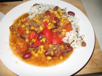 Chili con carne mit Basmati-Wildreis